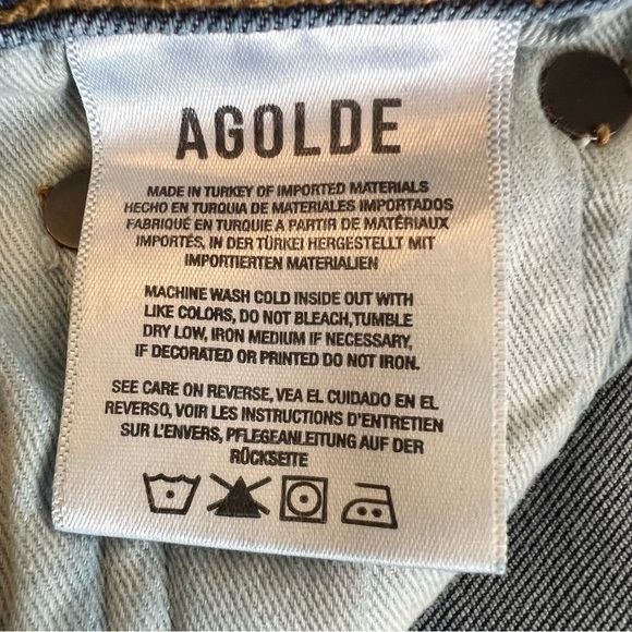 AGOLDE Denim Toni Skinny Straight Jeans Ankle Size 27 Mid Rise - Picture 10 of 12